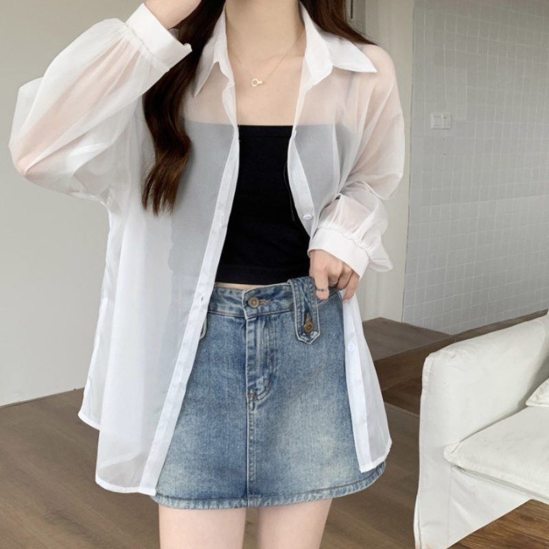 베이직 시스루 셔츠