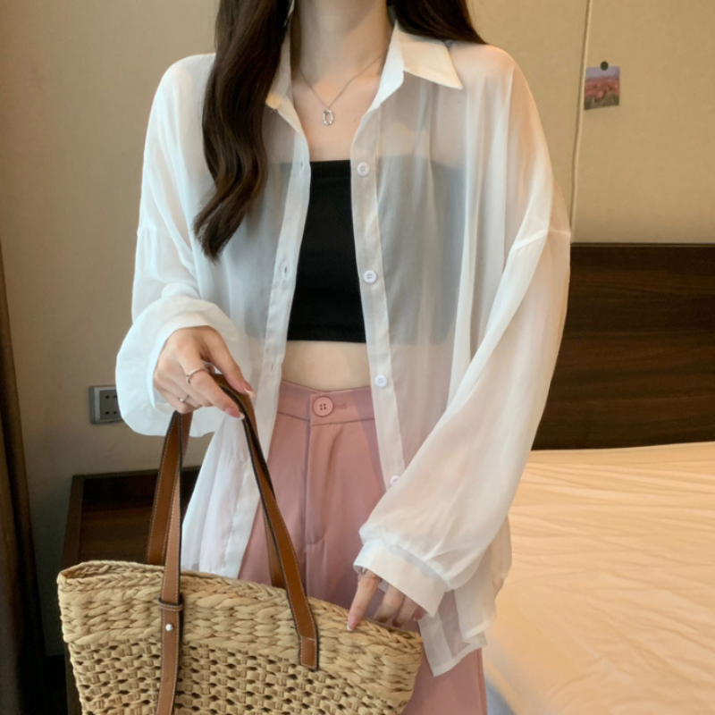 베이직 시스루 셔츠