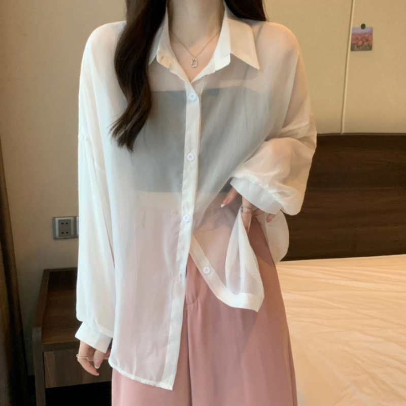 베이직 시스루 셔츠