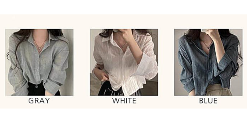 크롭 시스루 셔츠